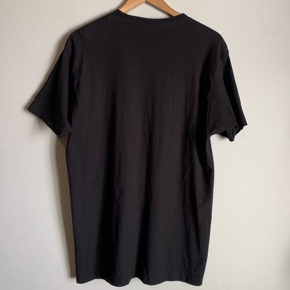 Nirvana Shirt Large Mens Smiley Face Logo Black Yellow Short Sleeve Band Tee - Picture 2 of 4